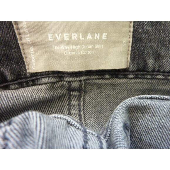 Everlane Way High Denim Skirt Black Size 23 - Picture 5 of 6